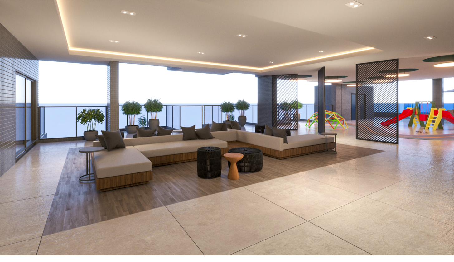 Lounge Open com vista mar